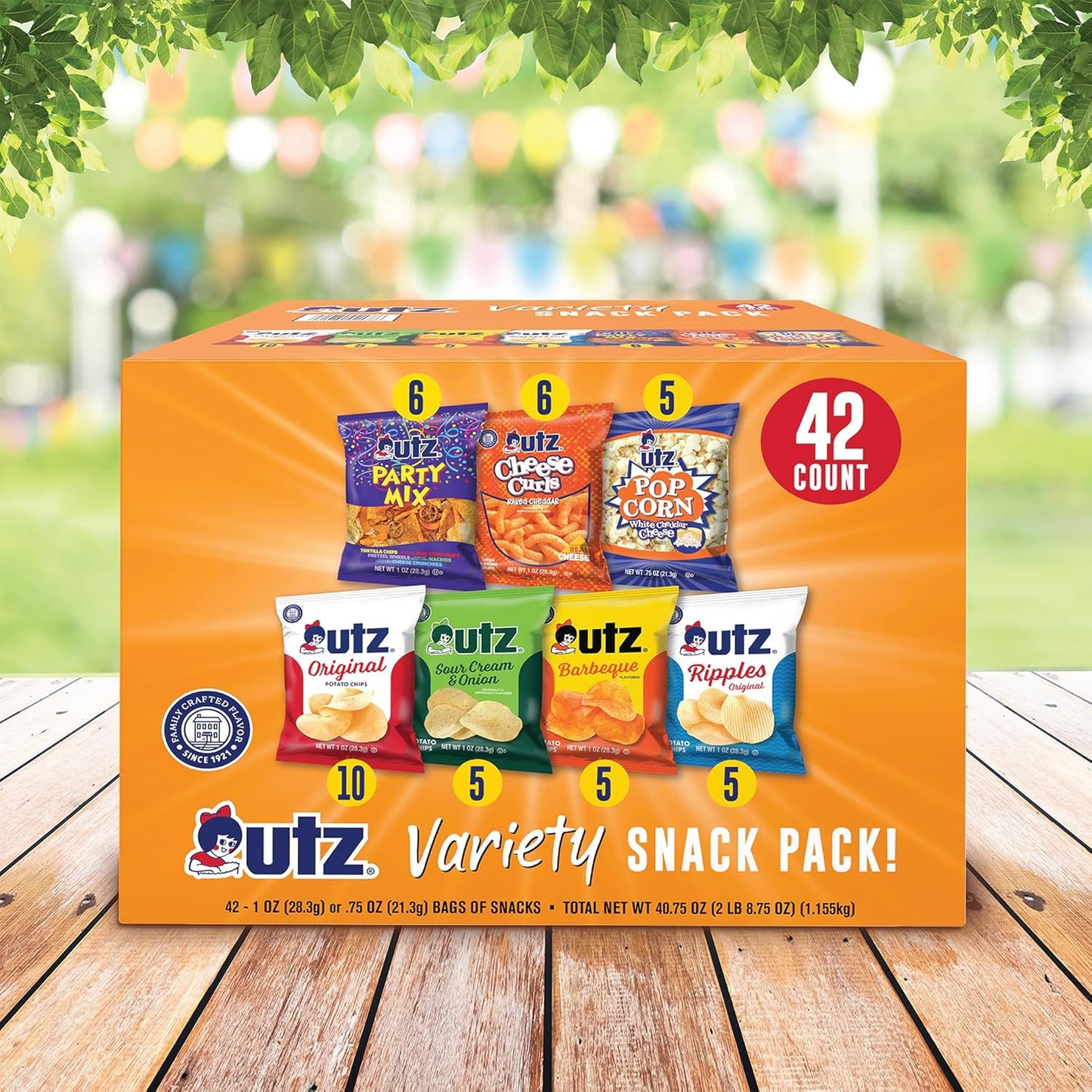 Utz Snack Variety Pack Individual Snacks for Travel and Vending
