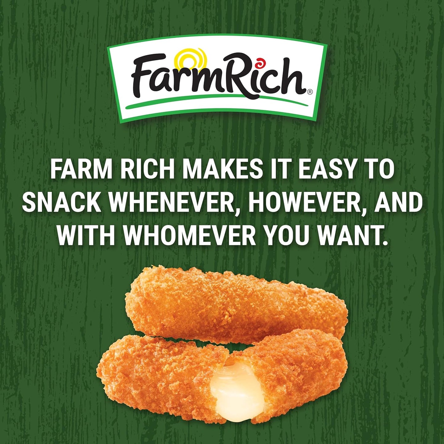 Farm Rich Breaded Mozzarella Cheese Sticks, 22 oz, Frozen Party Appetizer & Snack