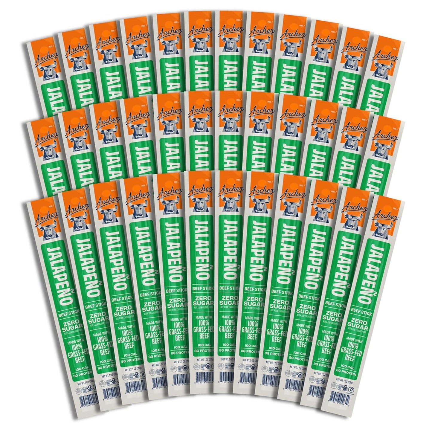 Grass Fed Beef Jerky Sticks, Individually Wrapped, Bulk Snack Packs