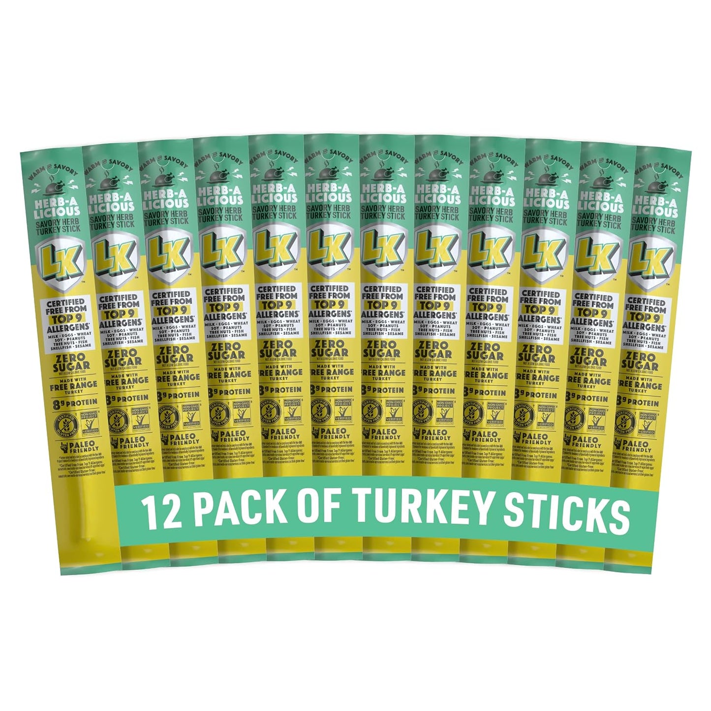 Lorissa's Kitchen Smoke Show Seasoned & Smoked Beef Sticks, Pack of 12, 1 oz Meat Snacks