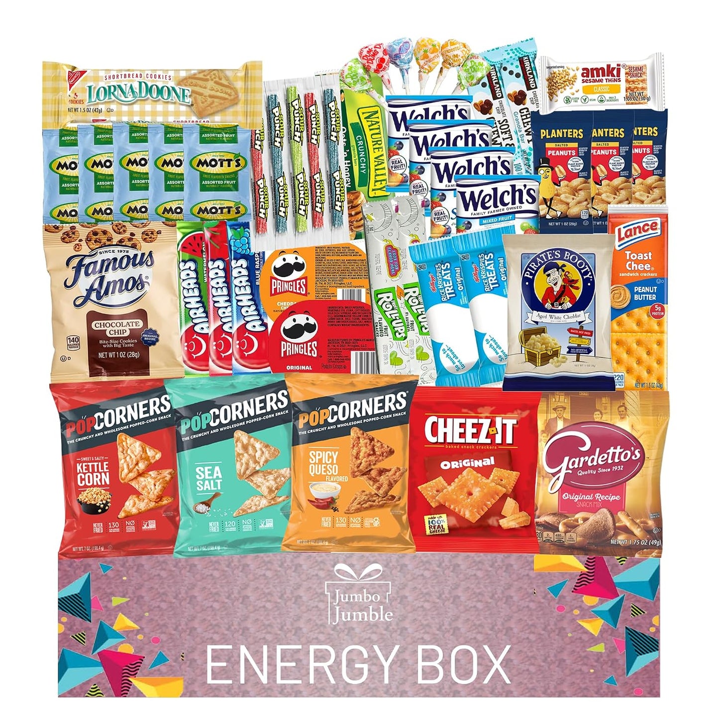 Jumbo Jumble Snack Box Variety Pack for Adults Teens Kids (40 Count)