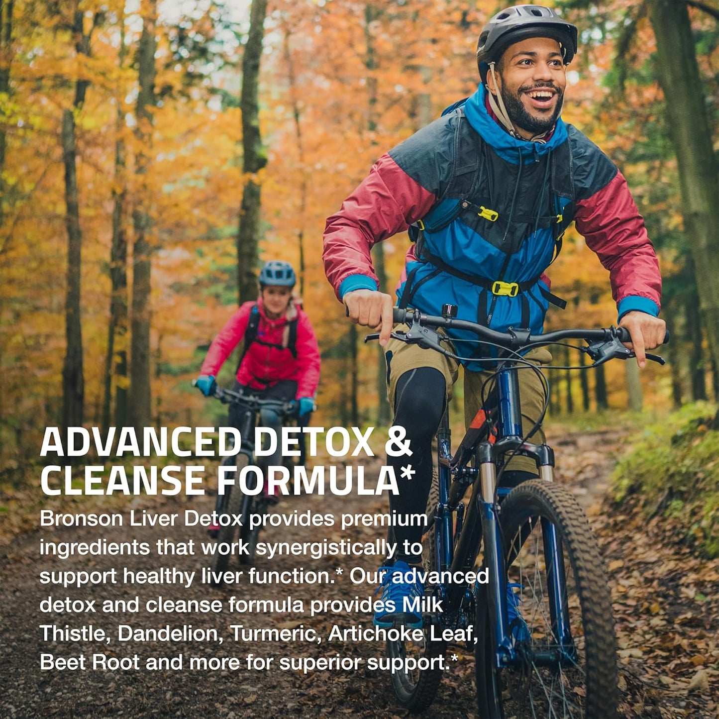 Bronson Liver Detox Advanced Detox & Cleansing Formula Supports Health Liver Function with Milk Thistle, Dandelion Extract, Turmeric, Artichoke Leaf & More, Non-GMO, 60 Vegetarian Capsules