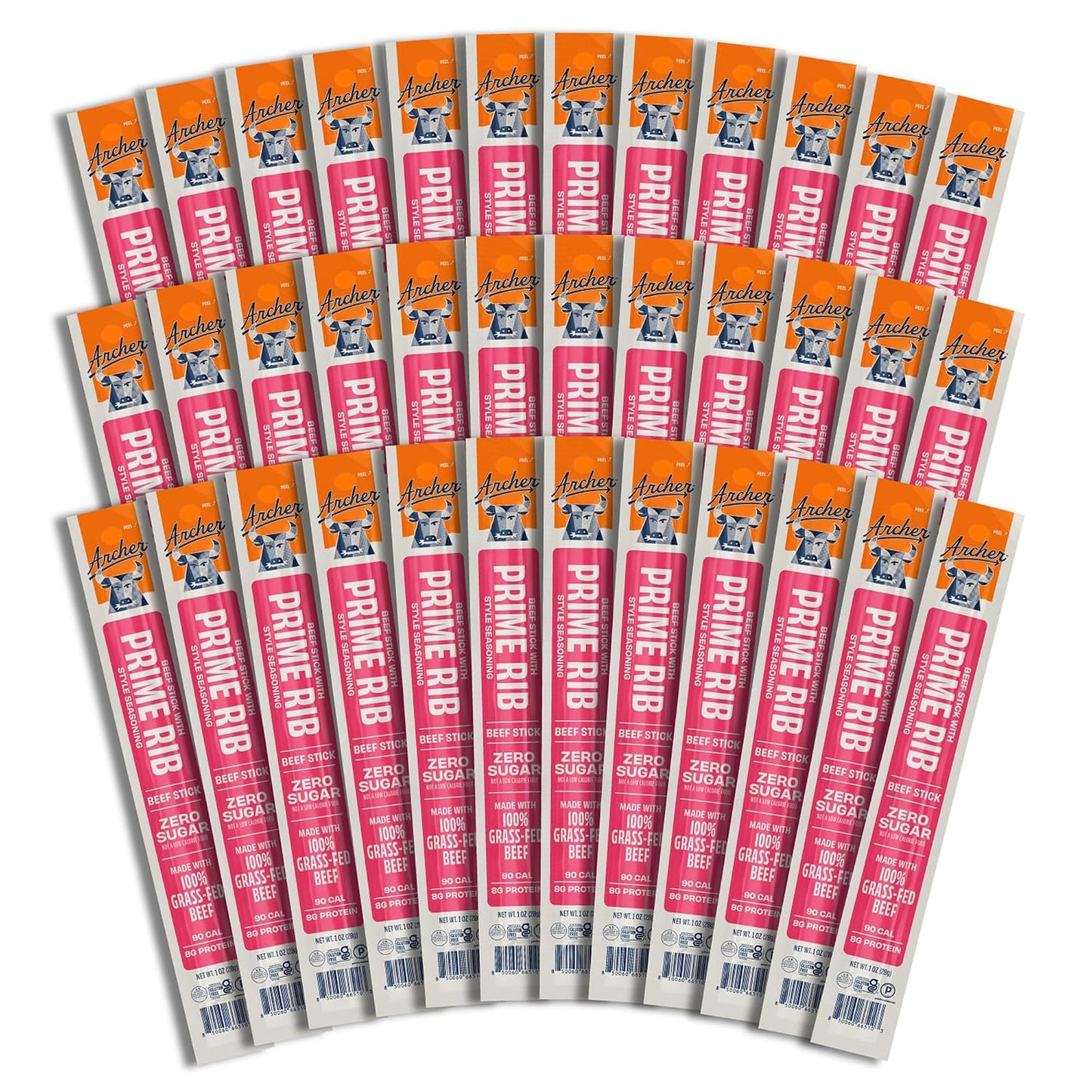 Grass Fed Beef Jerky Sticks, Individually Wrapped, Bulk Snack Packs