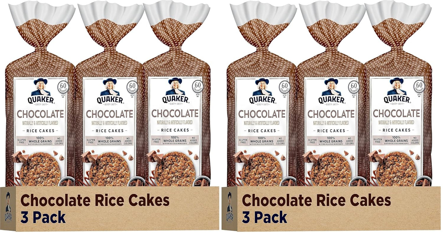 Quaker Large Rice Cakes White Cheddar 5.5 Oz Pack of 3