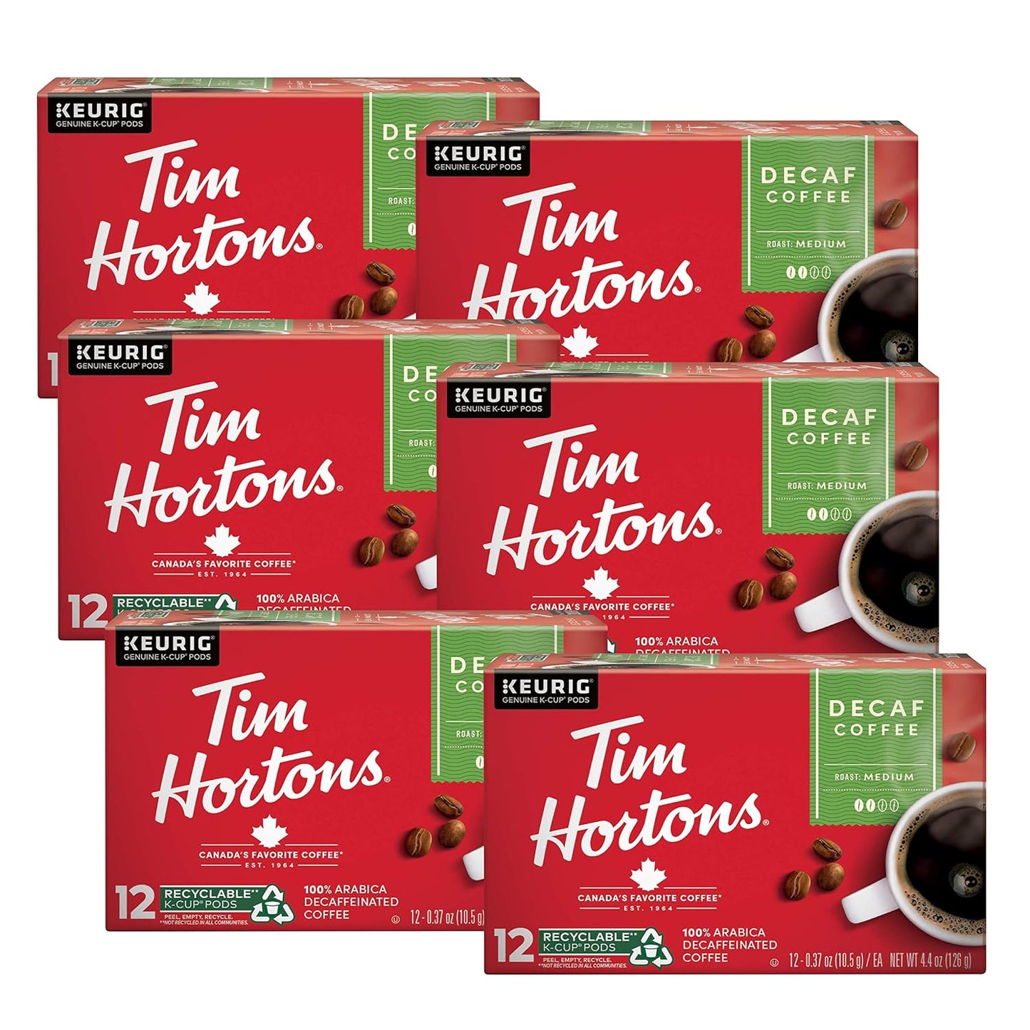 Tim Hortons Original Blend Medium Roast Coffee K-Cup Pods Compatible with Keurig Brewers