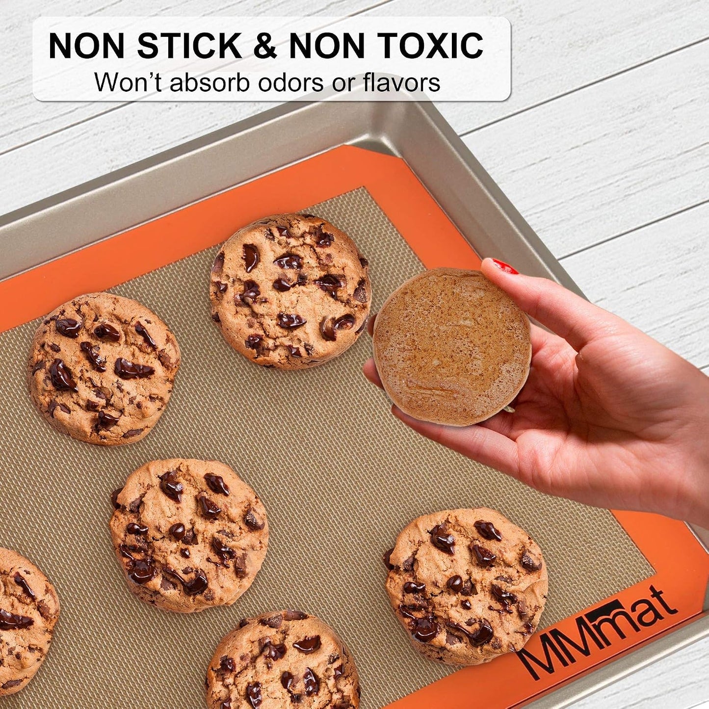 Best German Silicone Baking Mat - Half Sheet Baking Mat, Set of 2 | Non Slip Silicone Baking Sheet, Non Stick Reusable, BPA Free, PFOA Free, Non-toxic, Dishwasher Safe