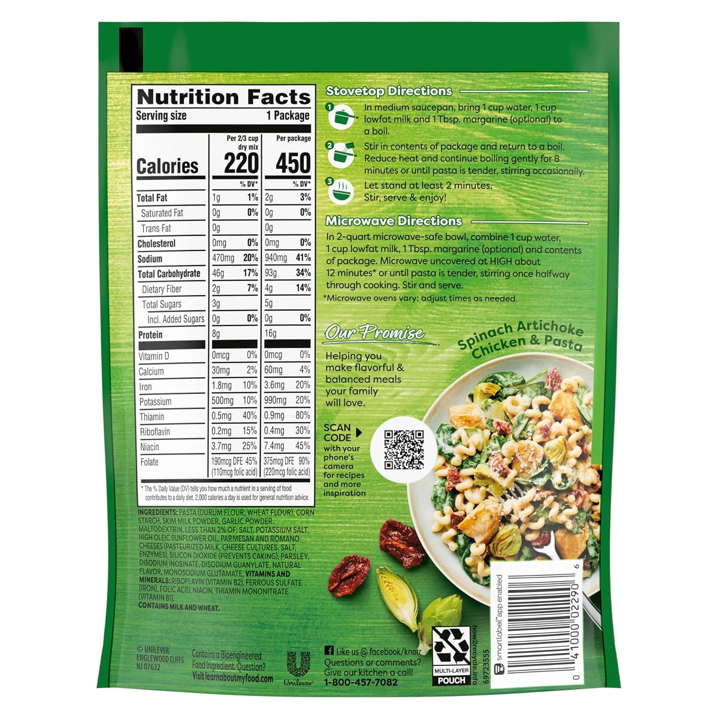 Knorr Creamy Garlic Pasta Sides - Quick and Delicious 4.4oz Side Dish