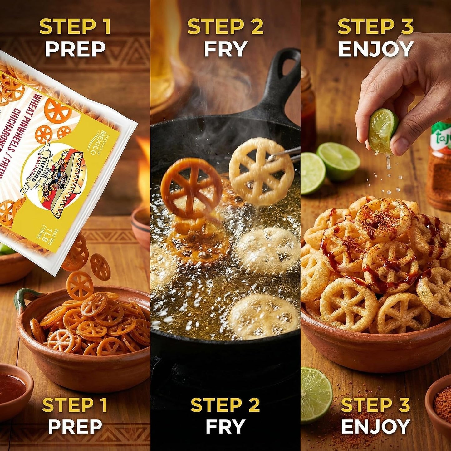 Mexican Wheat Wheel Pasta Snacks by Turinos 1LB