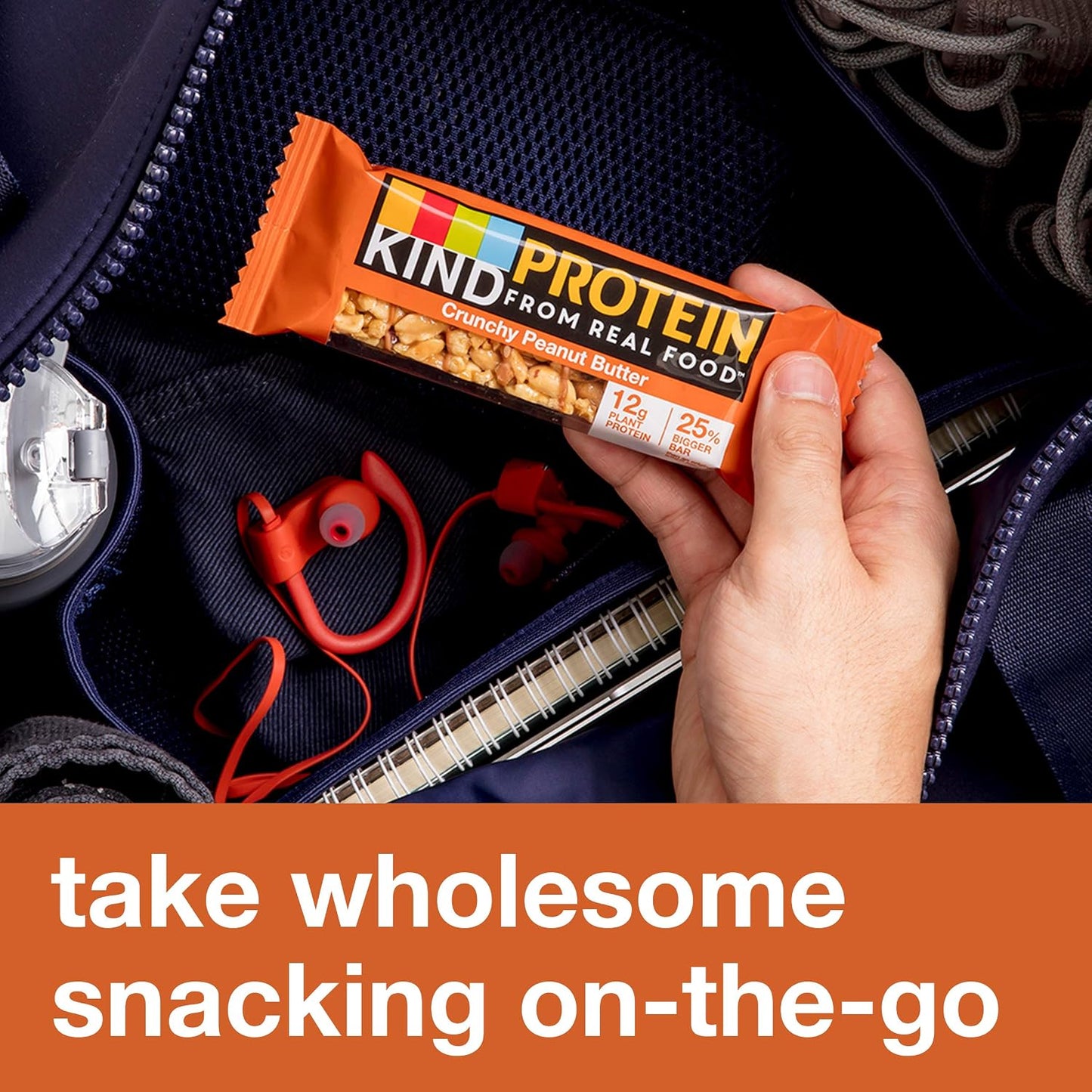 KIND Protein Bars, Crunchy Peanut Butter, Gluten Free, 12g Protein, 12 Count