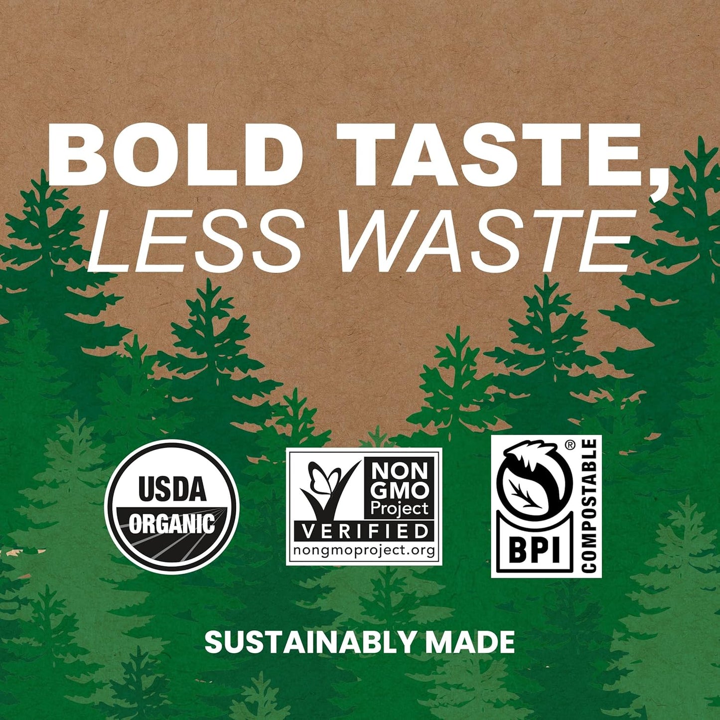 Vermont Coffee Company Organic Medium Roast Single-Serve Compostable Coffee Pods for Keurig
