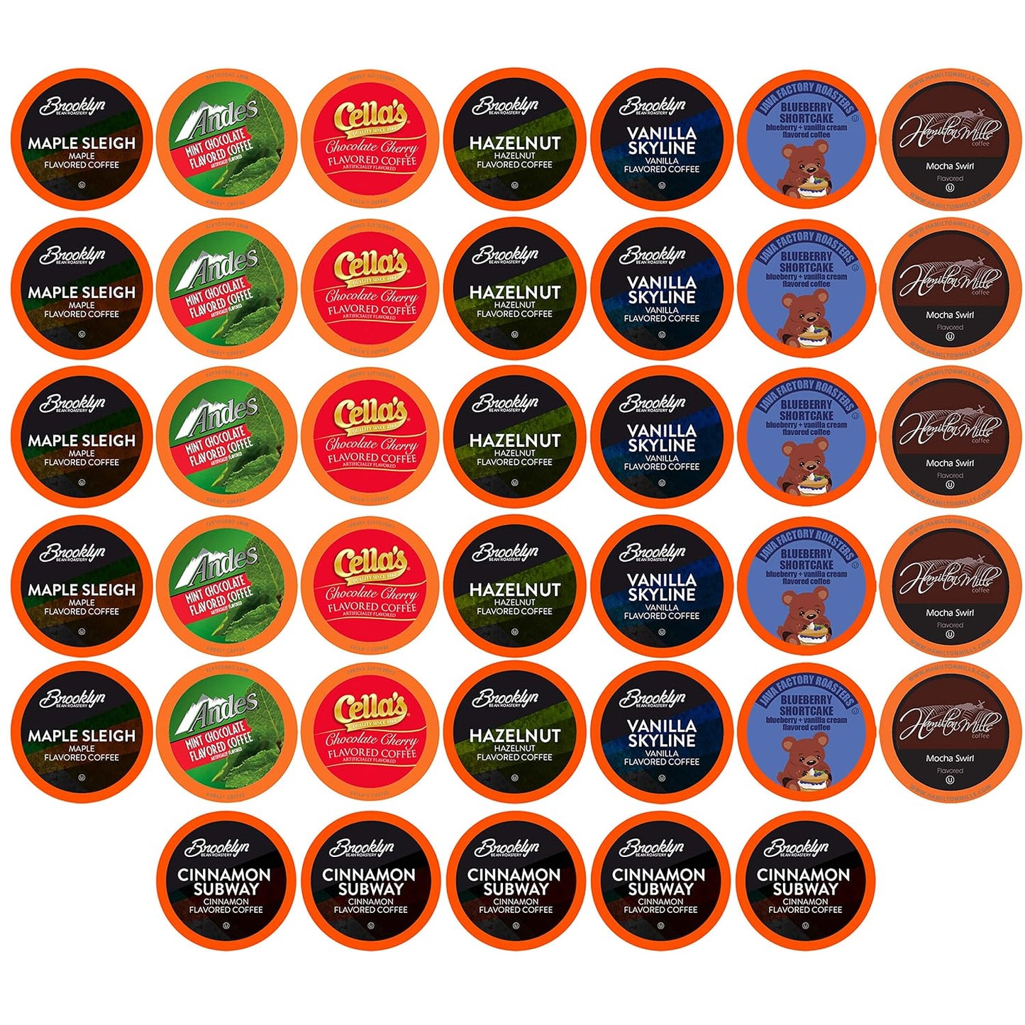 Variety Pack of 40 High Caffeine Coffee Pods for Keurig K Cup Brewers