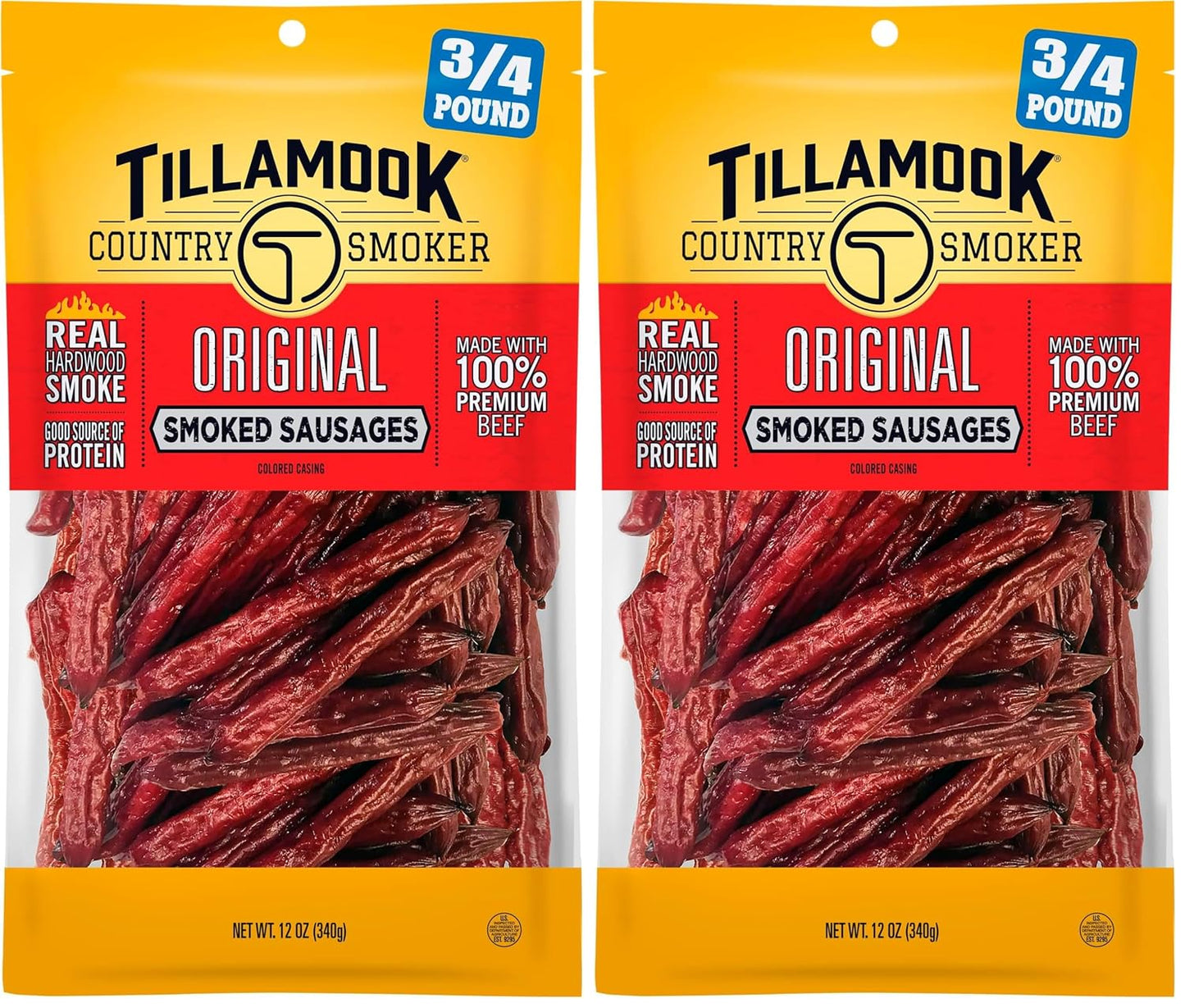 Tillamook Country Smoker Real Hardwood Smoked Sausages Teriyaki 12 Ounce