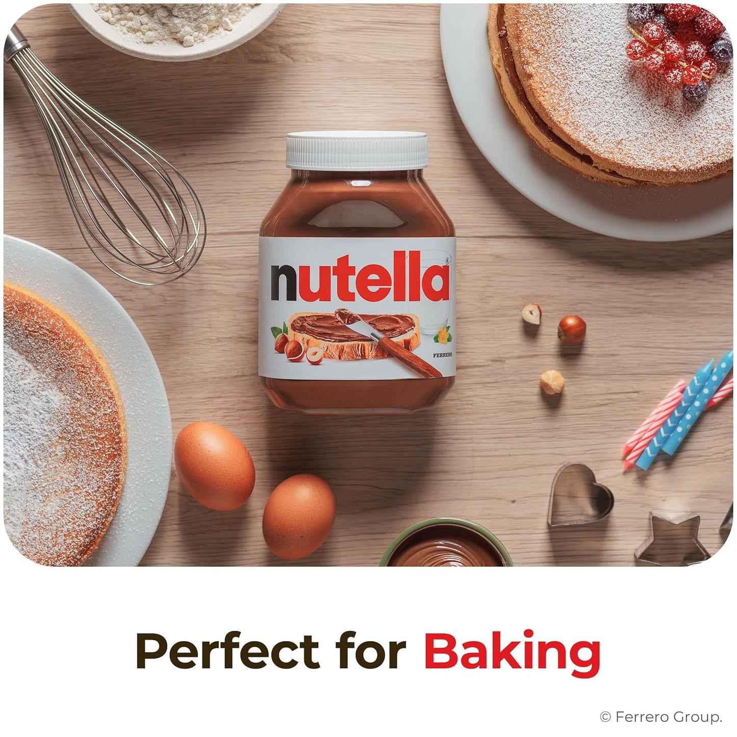 Nutella Hazelnut Spread with Cocoa, 26.5 oz Creamy Hazelnut Spread Jar, Breakfast Favorite and Snack