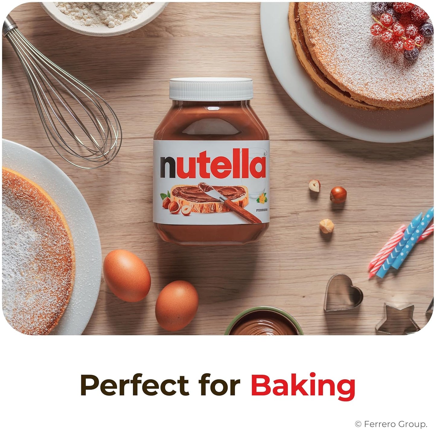 Nutella Creamy Chocolate Hazelnut Spread, 13oz Jar for Breakfast & Desserts