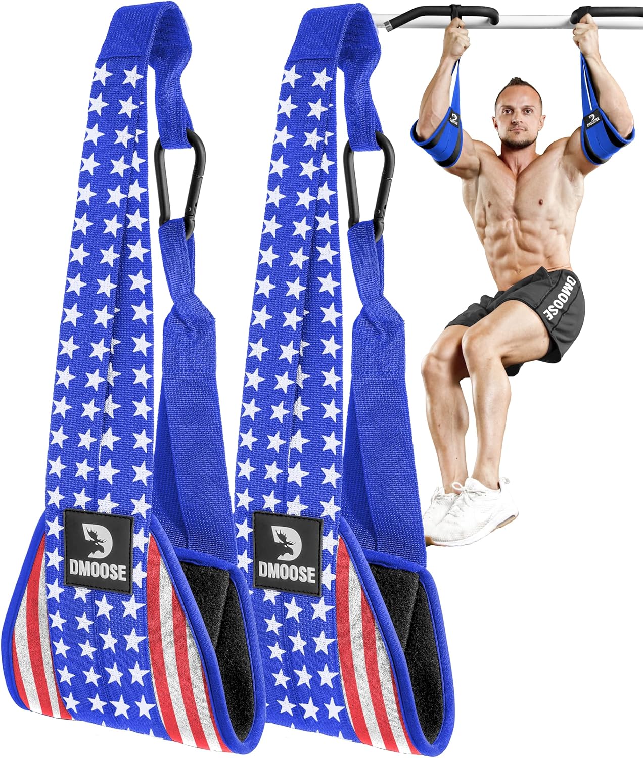 DMoose Fitness Hanging Ab Straps - Soft Padded Straps for Core Workouts