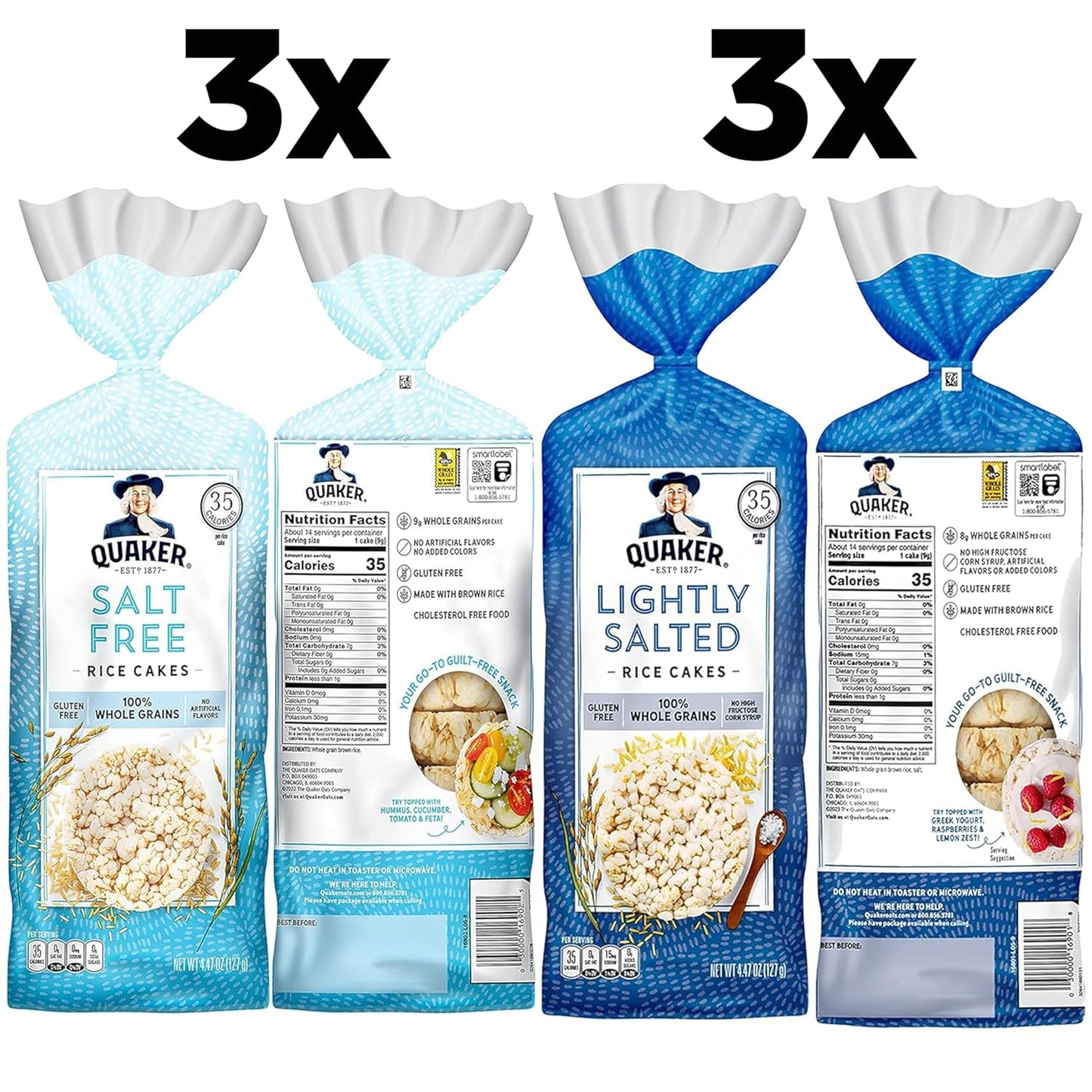Quaker Gluten Free Large Rice Cakes Variety Pack