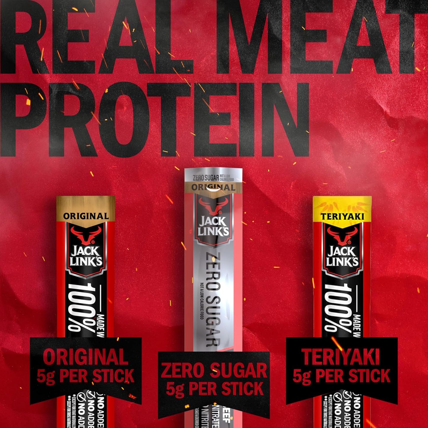 Jack Link's Beef Jerky Sticks Variety Pack, 20 Pack, 0.92 oz