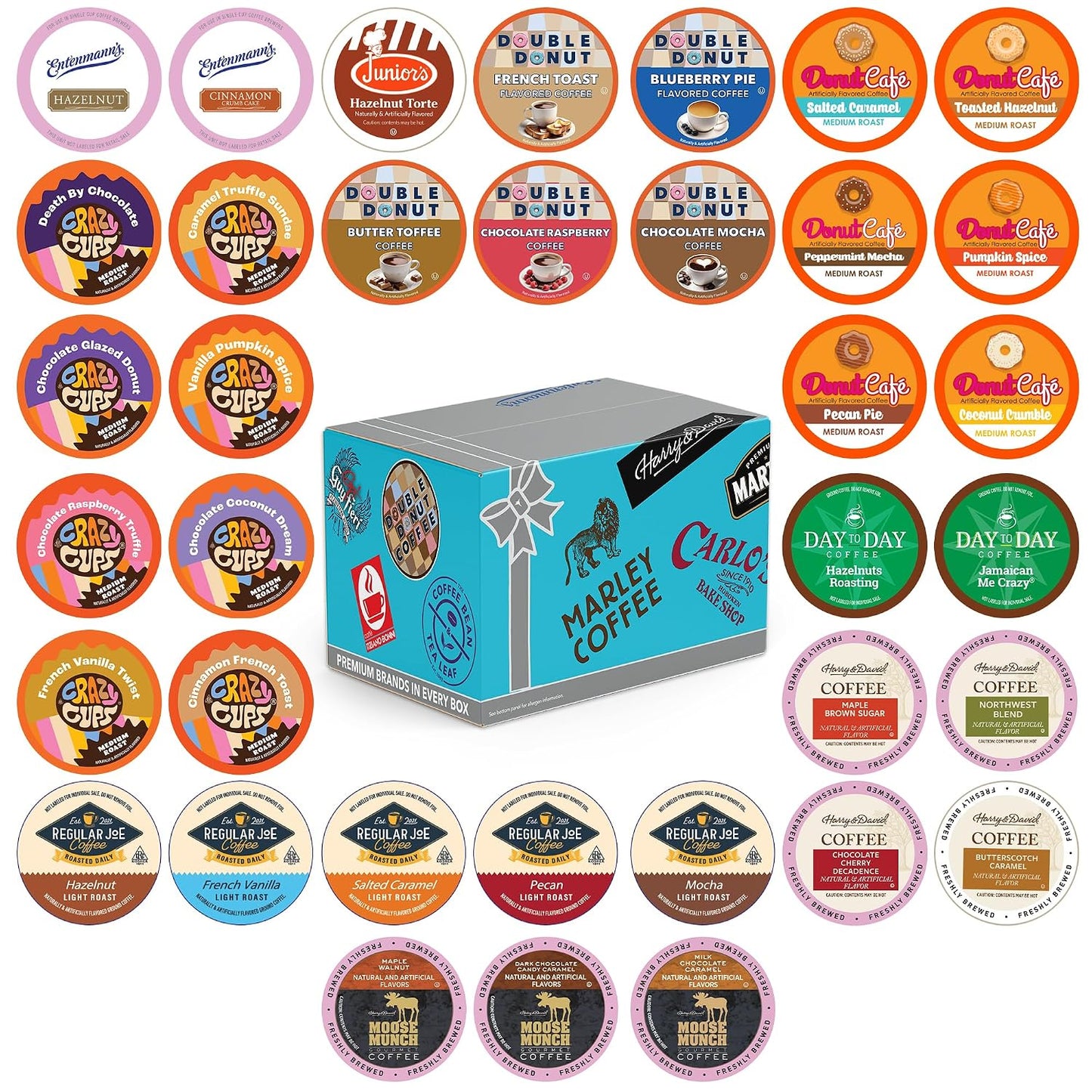 Crazy Cups Flavored Coffee Pods Variety Pack for Keurig K Cups Brewers