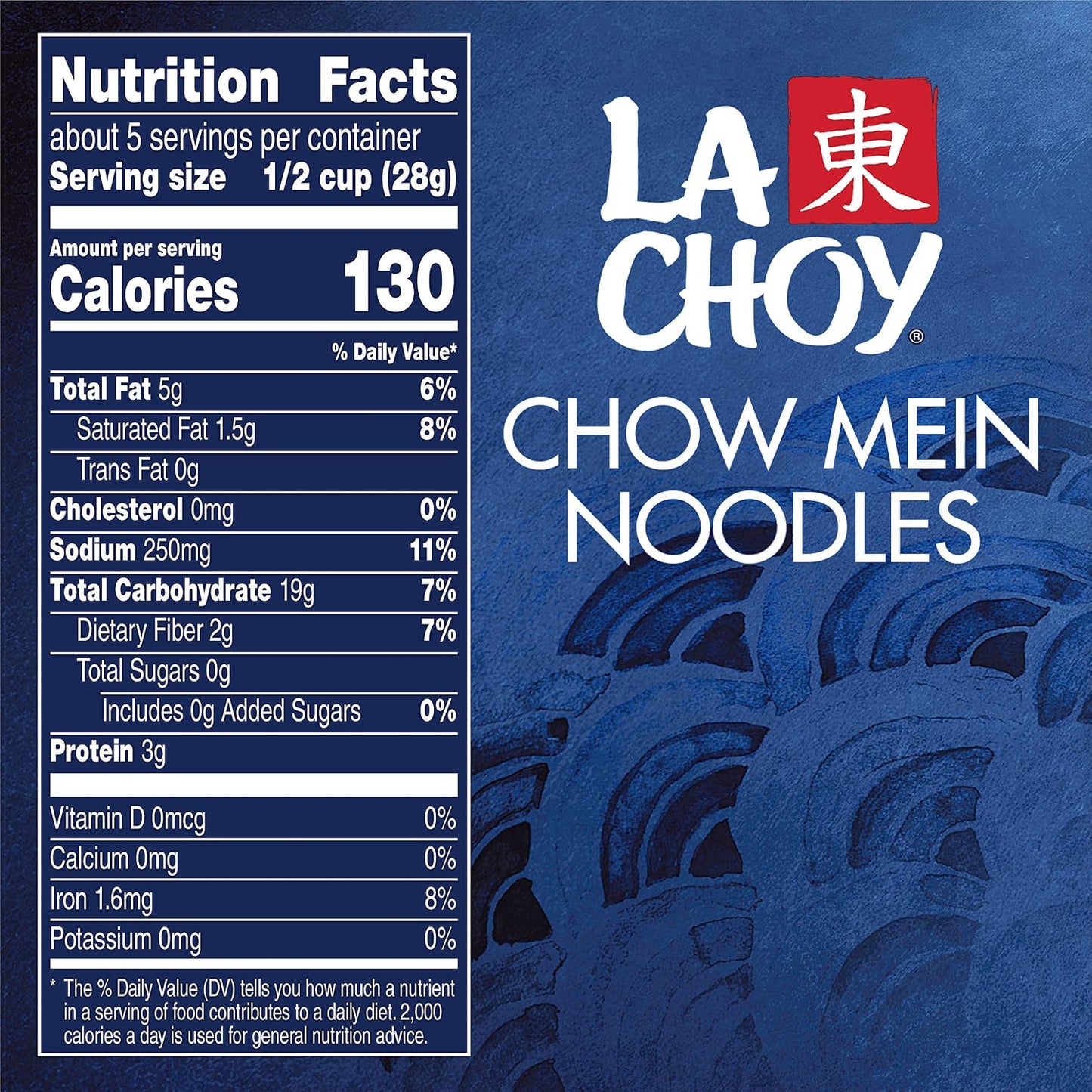 La Choy 5 oz Chow Mein Noodles, Quick-Cooked and Crunchy, Trans Fat-Free, 130 Calories