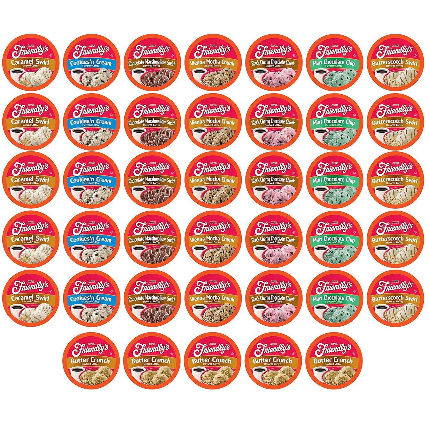 Friendly's Coffee Pods Assorted Flavored Variety Pack Compatible with Keurig K Cup Brewers