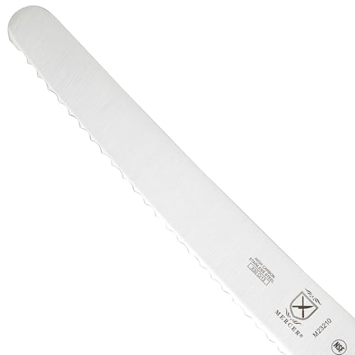 Mercer Culinary M23210 Millennia Black Handle, 10-Inch Wide Wavy Edge, Bread Knife