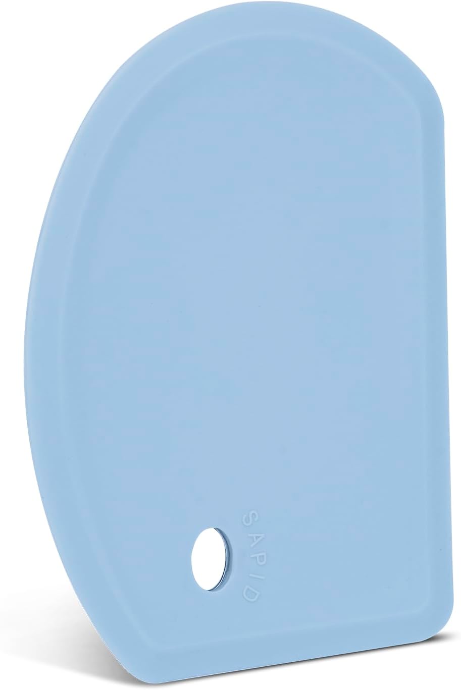 Sapid Flexible Curved Edge Silicone Bowl Scraper Dough Scraper Baking Bread | Food Grade Bench Scraper for Baking Sourdough Bread, Cake, Multipurpose Kitchen Dish Scrapers, Easy Clean (5.98"x4.3", Gray)