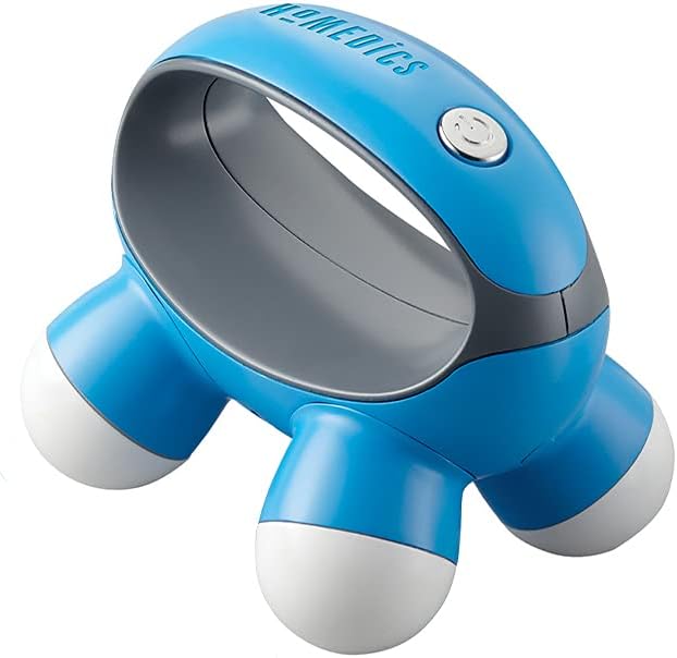 HoMedics Quatro Mini Hand-Held Vibration Massager with 4 Nodes, Battery-Operated