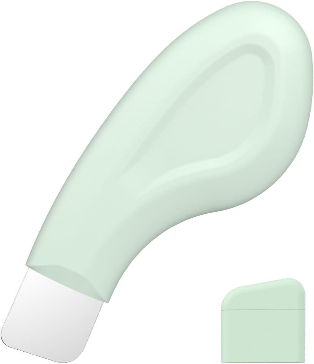 Blackhead Remover Tool, Silicone Face Scraper for Deep Cleansing, Skin Scrubber Face Spatula, Nose Blackhead Remover, Skin Care Tool for Men and Women (Green)