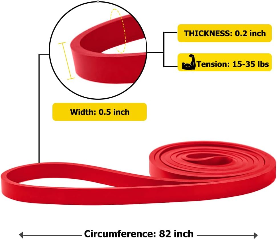 rosapoar natural latex resistance band pull up fitness exercise band