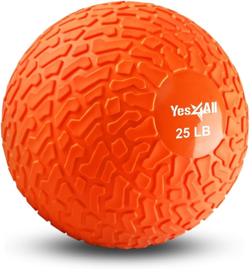 Yes4All Weighted Slam Balls - Durable PVC Sand-Filled Workout Balls 10-40 lbs