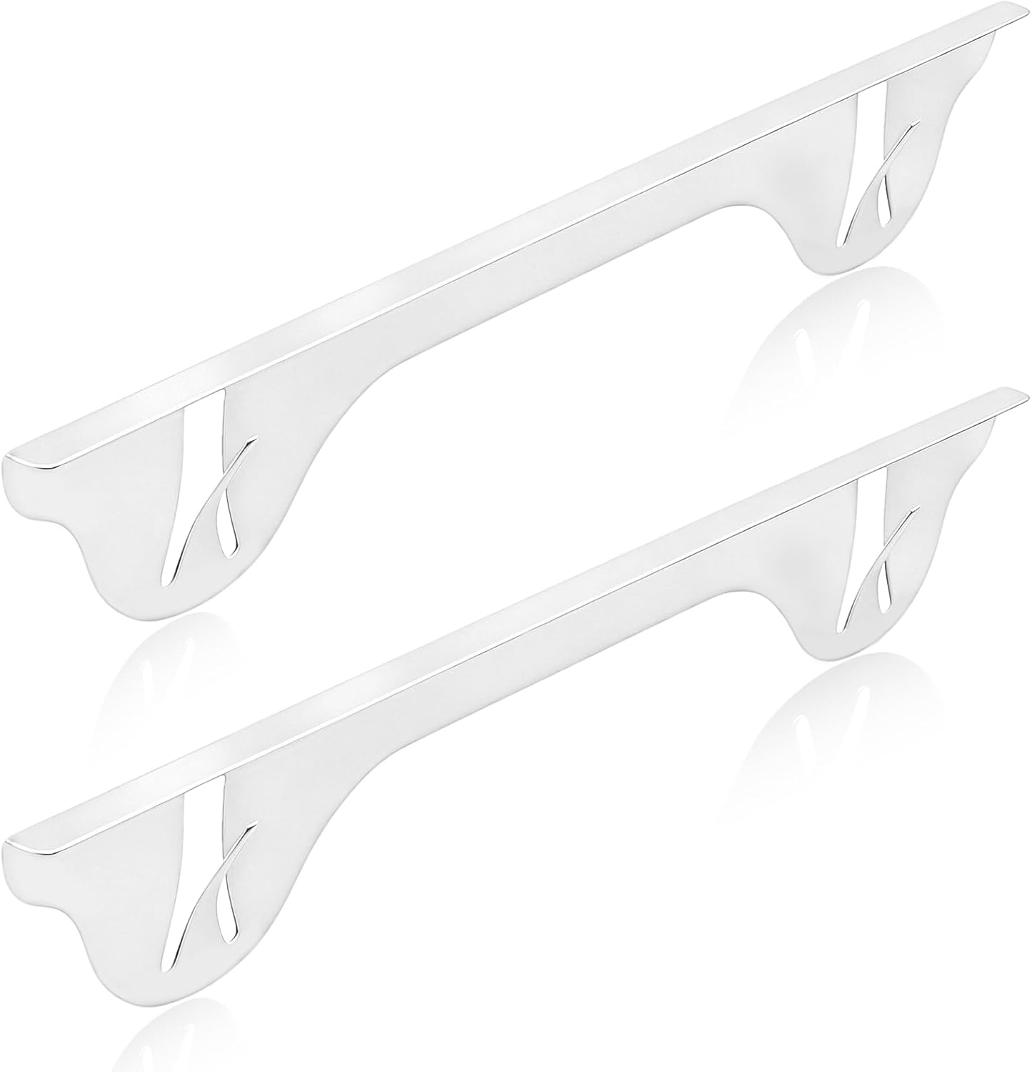 Stainless Steel Stove Gap Cover (2 Pack, Black), Stove Gap Filler for Kitchen, Range Trim Kit, Heat Resistant with Easy Clean, Adjustable Length 13.8” to 27.5”