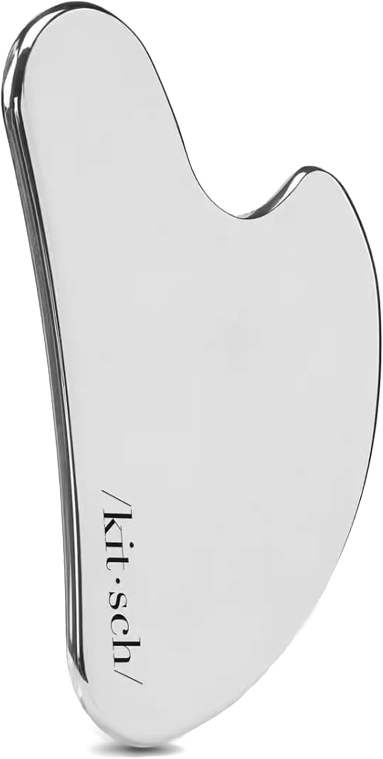 Kitsch Stainless Steel Gua Sha Facial Tool - Face Sculpting, Jawline Shaper, Lymphatic Drainage