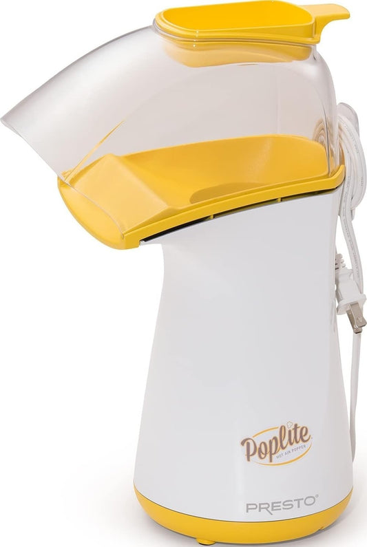 Presto PopLite Hot Air Popcorn Popper, 18 Cups, Yellow