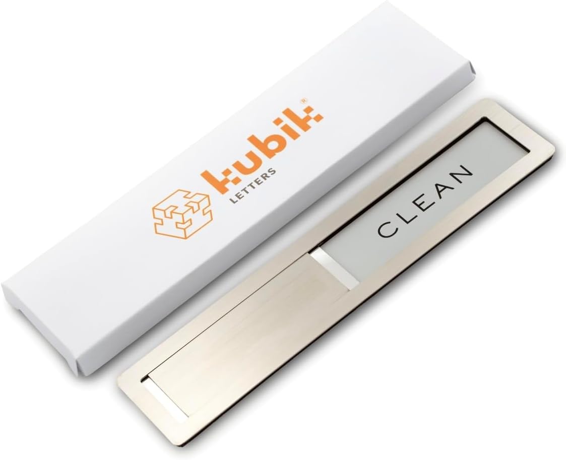 Kubik Letters Clean Dirty Magnet for Dishwasher Sign, Kitchen Decor Organization Accessories Organizers and Storage