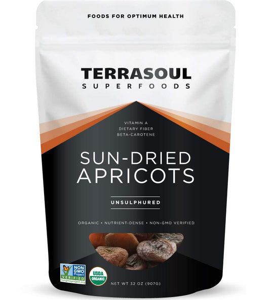 Terrasoul Superfoods Organic Apricots, 2 Lbs, Unsulphured, No-Added Sugar