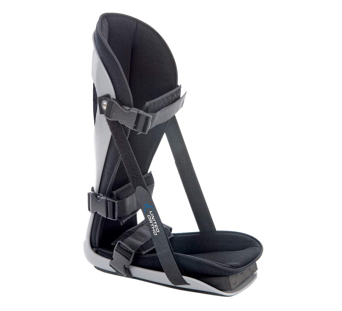 United Ortho Plantar Fasciitis Adjustable Leg Support Brace Large Black