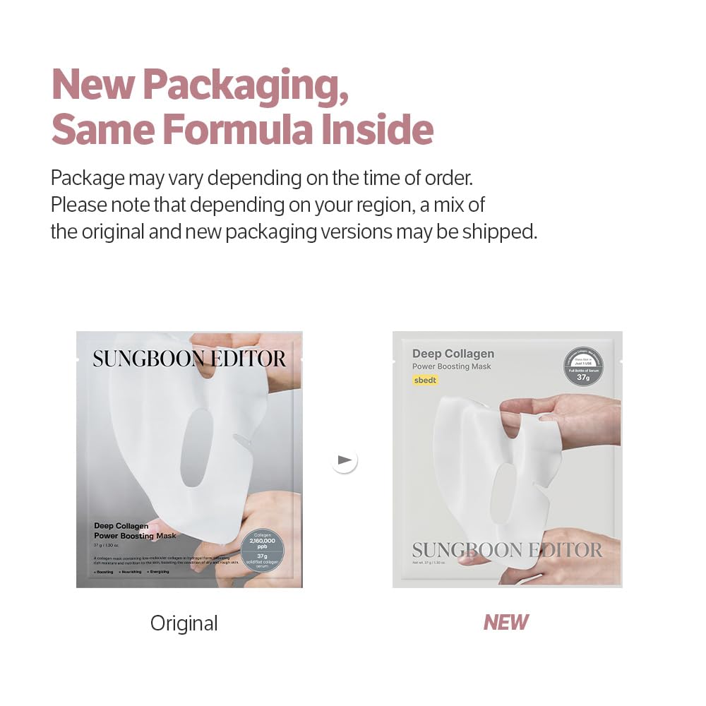 SUNGBOON EDITOR Deep Collagen Overnight mask 37gx4ea | Original Hydrating Collagen Face Mask | Real Collagen 2,160,000PPB for Elasticity |TikTok Trend Items Korean Skin Care