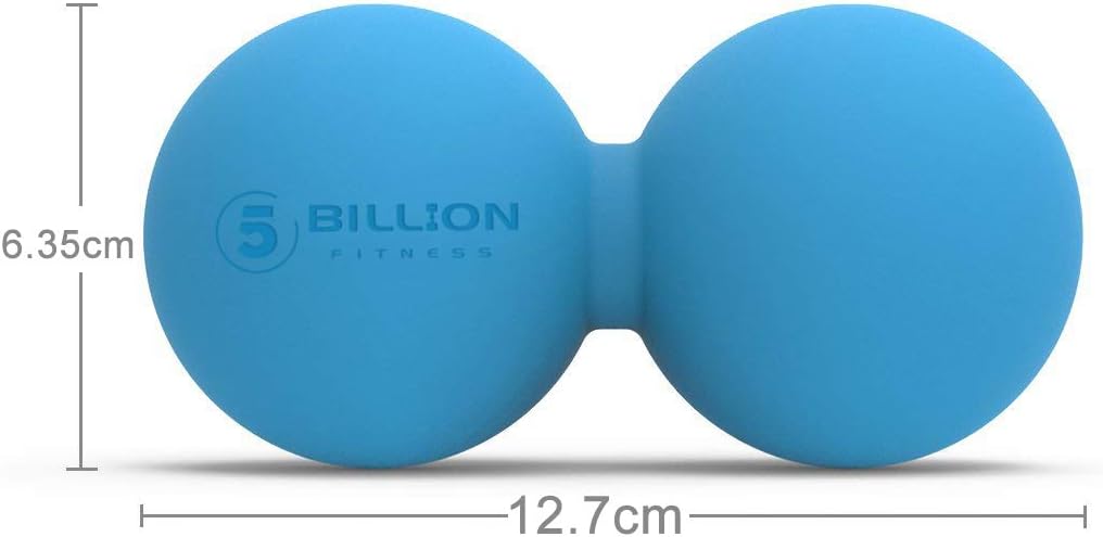 5BILLION FITNESS Double Lacrosse Massage Ball for Physical Therapy and Myofascial Release