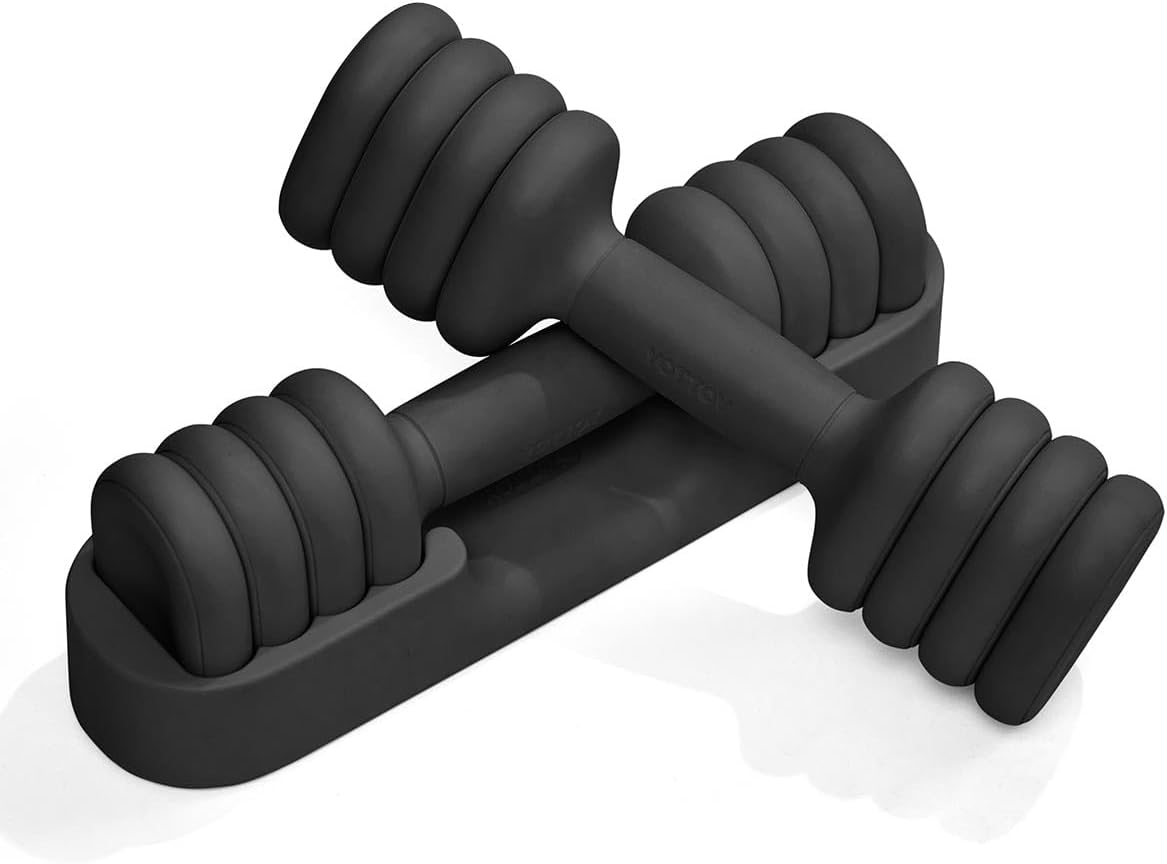 YOTTOY Adjustable Dumbbell Set of 2, 4-in-1 Hand Weights for Home Gym