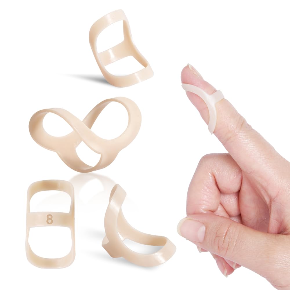 Oval Finger Splint 8 Pcs for Arthritis, Mallet Finger, Trigger Finger, Hypermobility