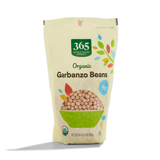 365 by Whole Foods Market, Certified Organic, Low-Sodium Garbanzo Beans, 16 Ounces, Mediterranean Dishes