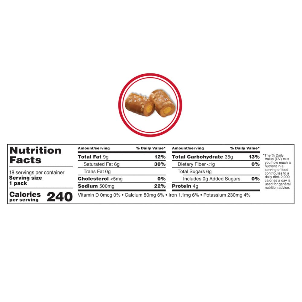 COMBOS Cheddar Cheese and Pretzels Snack Bags 1.8 Ounce Pack of 18