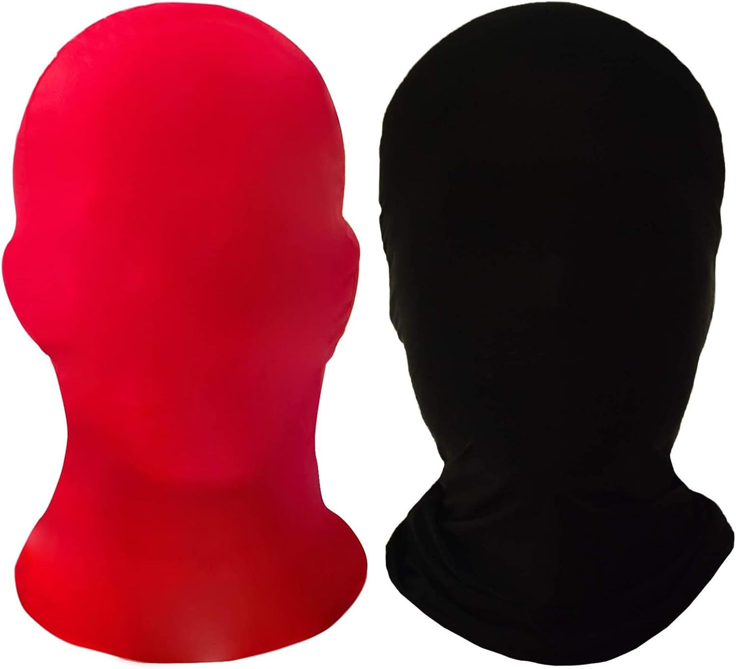 Homelex 2 Pieces Full Face Mask, Unisex BW 2nd Skin Spandex Halloween Hood