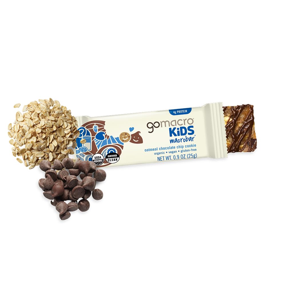 Gomacro Organic Kids Oatmeal Chocolate Chip Cookie Bars 7 Count 6.3 Ounce