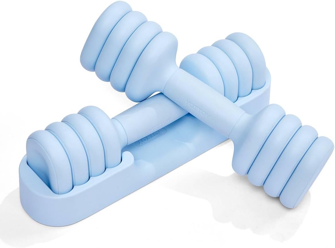 YOTTOY Adjustable Dumbbell Set of 2, 4-in-1 Hand Weights for Home Gym