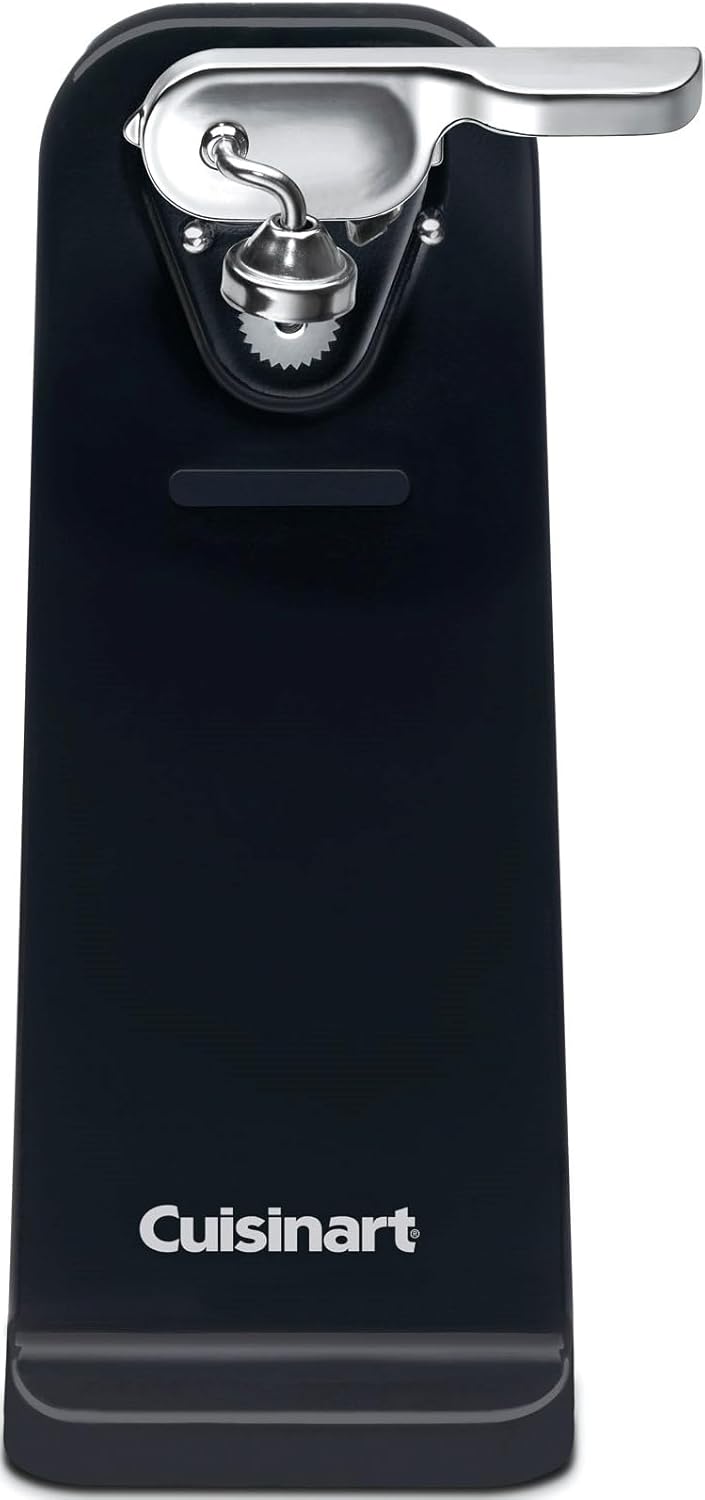 Cuisinart Electric Can Opener, One-Touch Operation, Nonslip Base, Black | CCO-50BKN, ideal electric can opener for seniors with magnetic lid holder, one-touch design, nonslip base & detachable lever