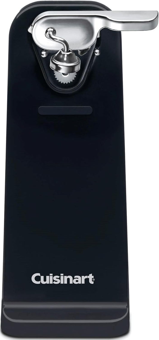 Cuisinart Electric Can Opener, One-Touch Operation, Nonslip Base, Black | CCO-50BKN, ideal electric can opener for seniors with magnetic lid holder, one-touch design, nonslip base & detachable lever