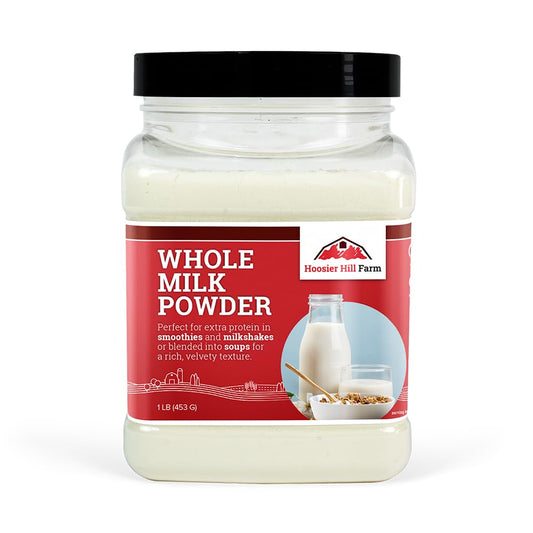 Hoosier Hill Farm 100% Hormone-Free Whole Milk Powder, 1 Pound, US Product, Non-Refrigerated