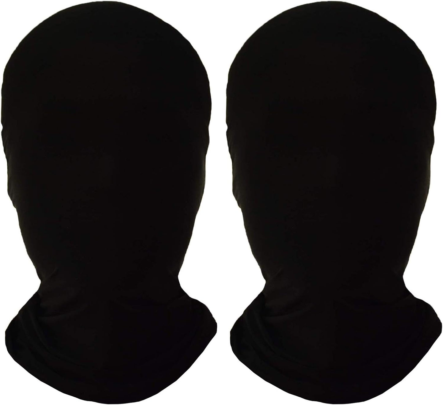 Homelex 2 Pieces Full Face Mask, Unisex BW 2nd Skin Spandex Halloween Hood
