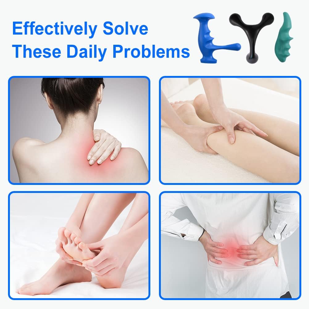 Abnaok Manual Trigger Point Massage Tool and Thumb Saver for Deep Tissue Massage